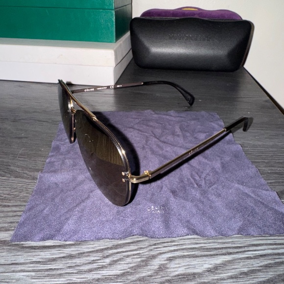 Celine Aviator Mirrored Sunglasses - Picture 3 of 6